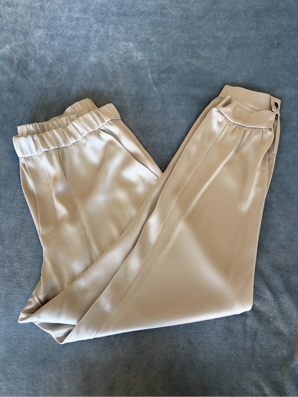 Polo Ralph Lauren Relaxed Satin in Light Grey Pants Jogger Size L - Picture 14 of 14